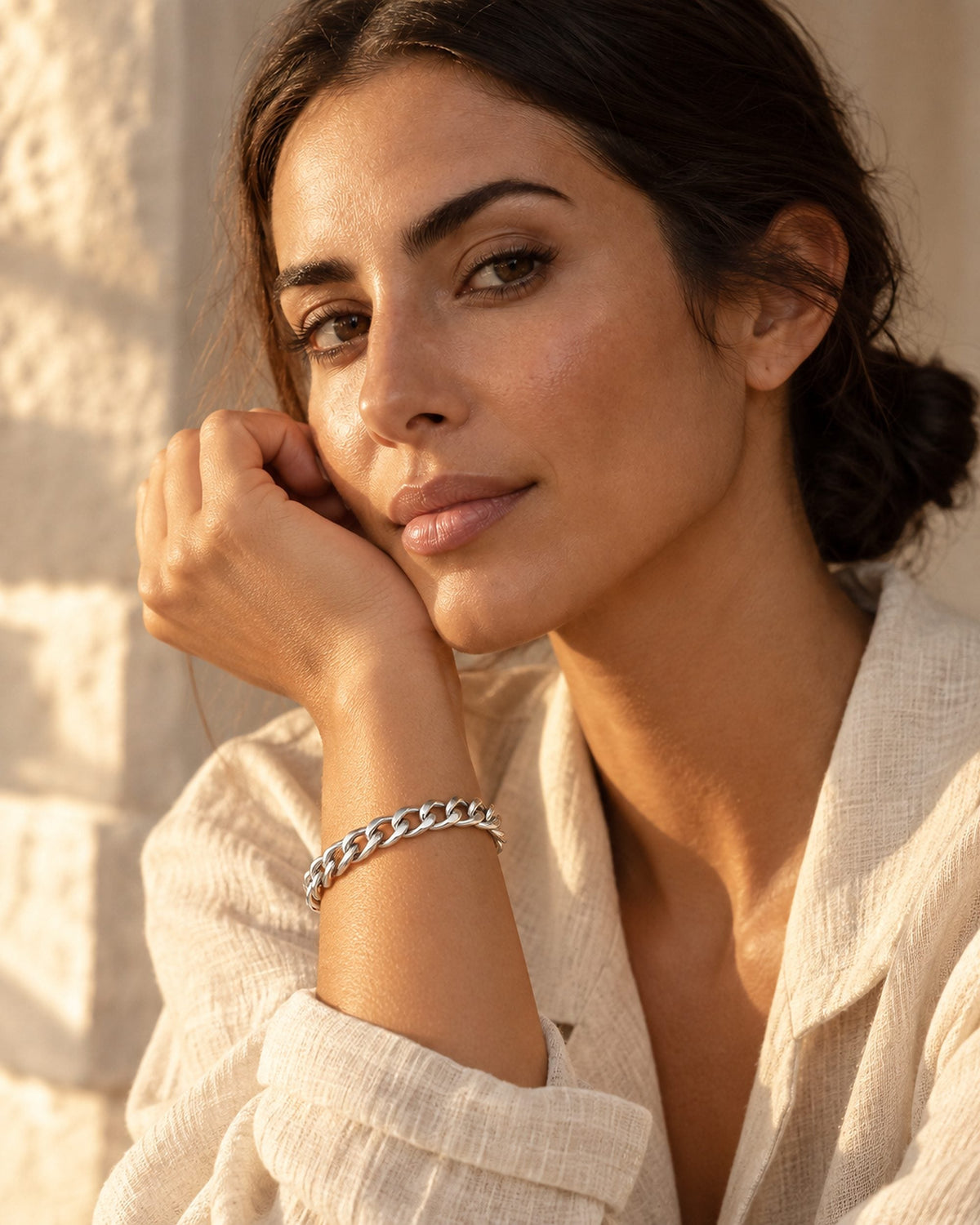 Bracelet Maria argent, au porté