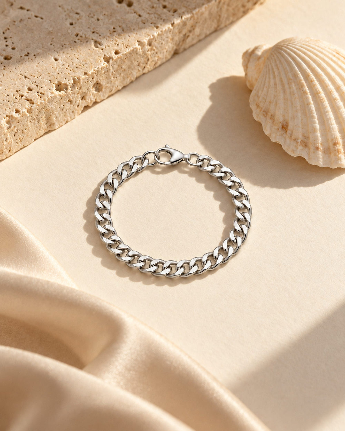 Bracelet Maria argent sur papier coton