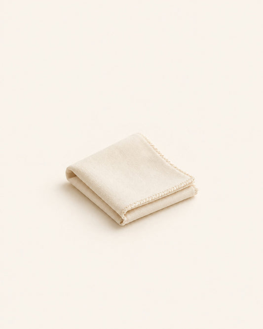 Chiffon d'entretien en coton crème