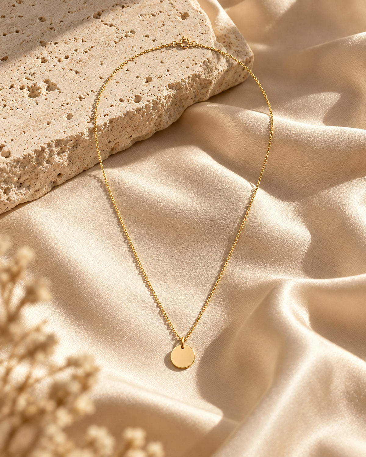 Collier Bianca sur soie champagne