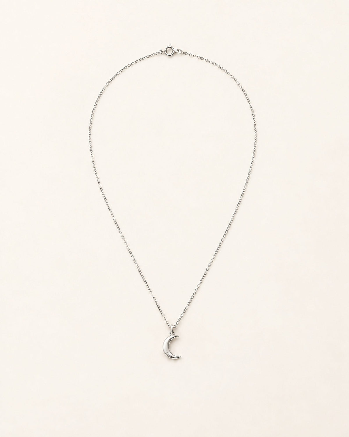 Collier Luna argent, vue de face