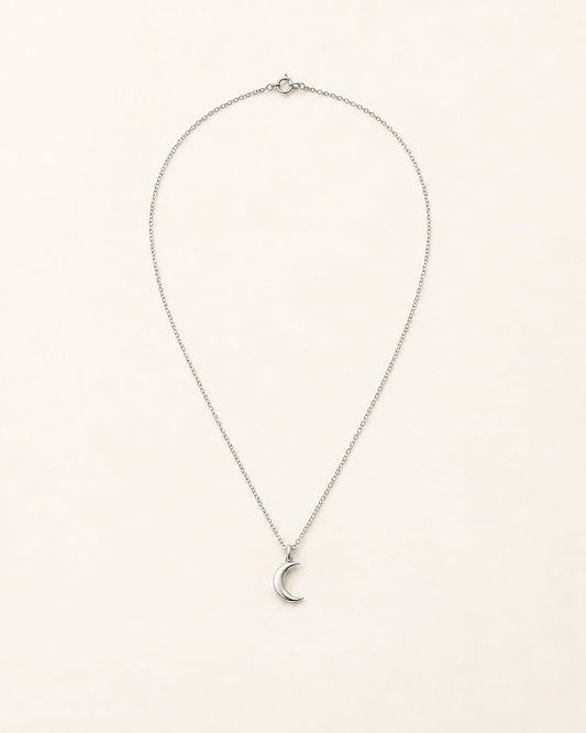 Collier Luna argent, vue de face